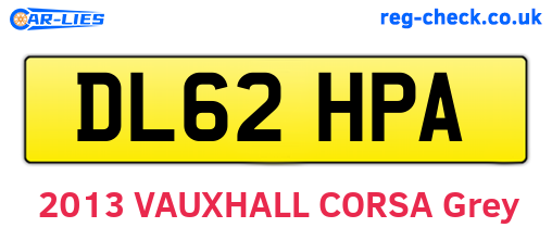 DL62HPA are the vehicle registration plates.