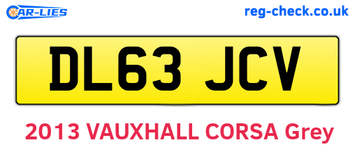 DL63JCV are the vehicle registration plates.