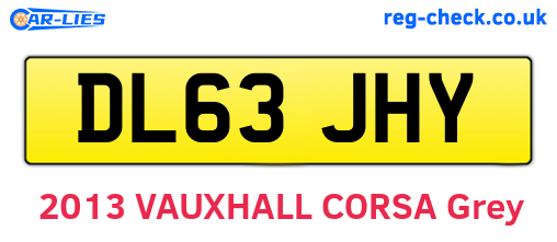DL63JHY are the vehicle registration plates.