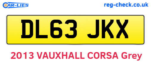 DL63JKX are the vehicle registration plates.