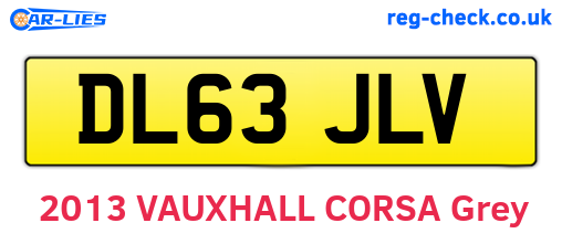 DL63JLV are the vehicle registration plates.