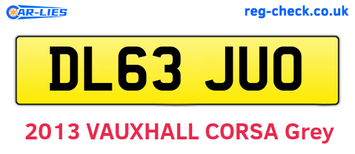 DL63JUO are the vehicle registration plates.
