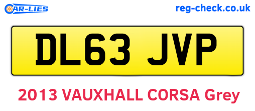 DL63JVP are the vehicle registration plates.