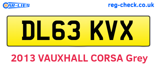 DL63KVX are the vehicle registration plates.