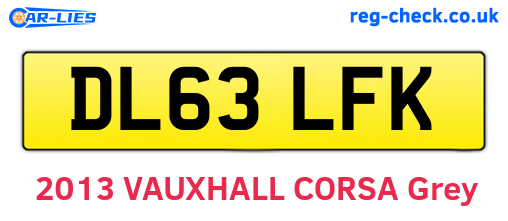 DL63LFK are the vehicle registration plates.