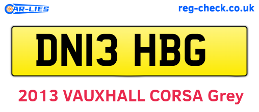 DN13HBG are the vehicle registration plates.