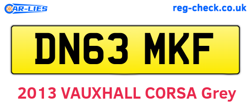 DN63MKF are the vehicle registration plates.