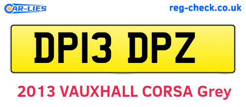 DP13DPZ are the vehicle registration plates.