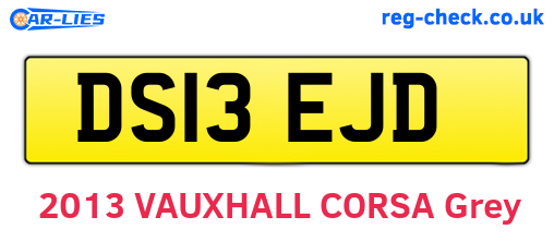 DS13EJD are the vehicle registration plates.