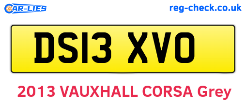 DS13XVO are the vehicle registration plates.