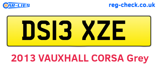 DS13XZE are the vehicle registration plates.