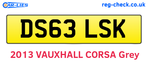 DS63LSK are the vehicle registration plates.