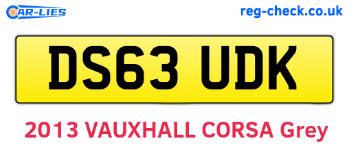 DS63UDK are the vehicle registration plates.
