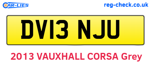 DV13NJU are the vehicle registration plates.