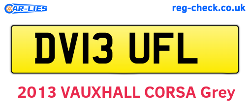 DV13UFL are the vehicle registration plates.