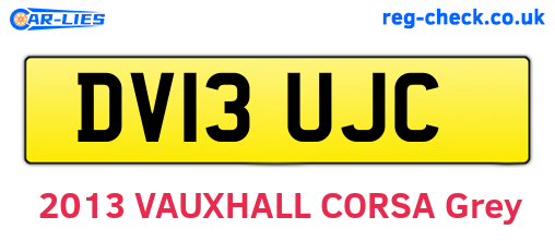 DV13UJC are the vehicle registration plates.