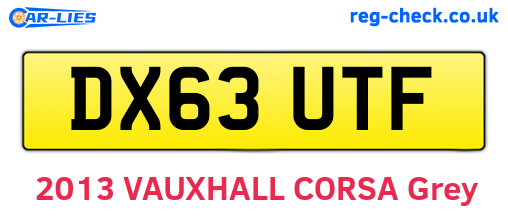 DX63UTF are the vehicle registration plates.