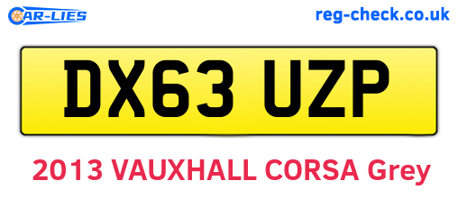DX63UZP are the vehicle registration plates.
