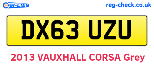 DX63UZU are the vehicle registration plates.