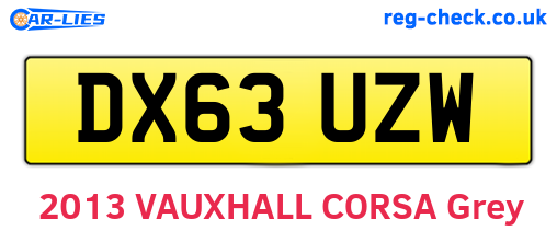 DX63UZW are the vehicle registration plates.