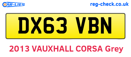 DX63VBN are the vehicle registration plates.