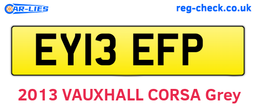 EY13EFP are the vehicle registration plates.