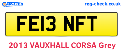 FE13NFT are the vehicle registration plates.
