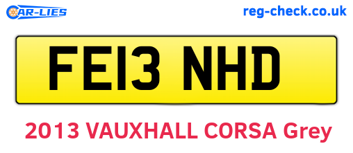 FE13NHD are the vehicle registration plates.