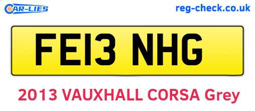 FE13NHG are the vehicle registration plates.