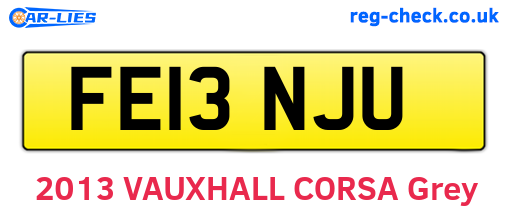 FE13NJU are the vehicle registration plates.