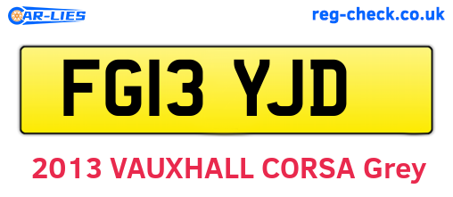 FG13YJD are the vehicle registration plates.
