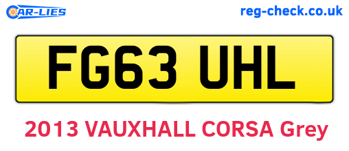 FG63UHL are the vehicle registration plates.