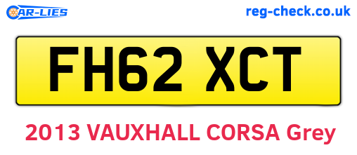 FH62XCT are the vehicle registration plates.