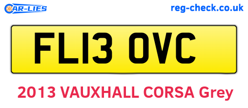 FL13OVC are the vehicle registration plates.