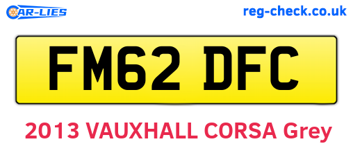 FM62DFC are the vehicle registration plates.