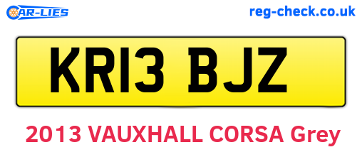 KR13BJZ are the vehicle registration plates.