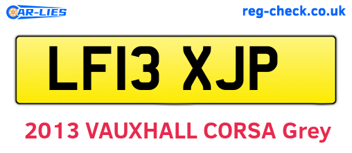 LF13XJP are the vehicle registration plates.