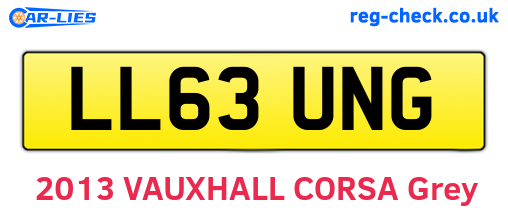 LL63UNG are the vehicle registration plates.
