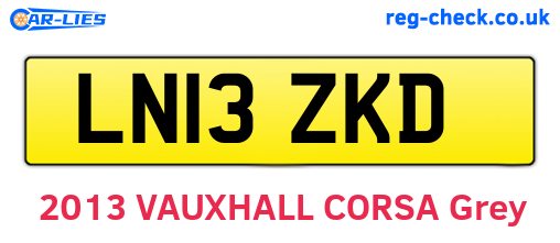 LN13ZKD are the vehicle registration plates.