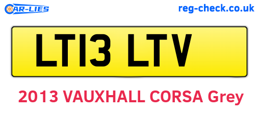 LT13LTV are the vehicle registration plates.