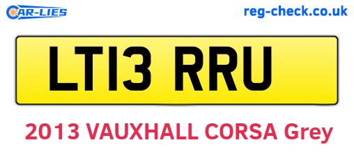 LT13RRU are the vehicle registration plates.
