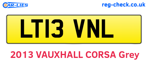 LT13VNL are the vehicle registration plates.