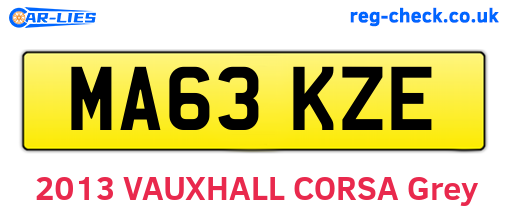 MA63KZE are the vehicle registration plates.