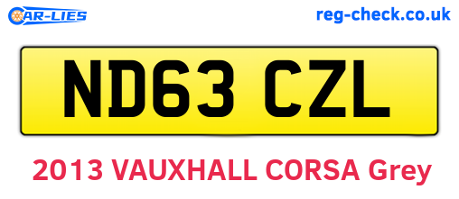 ND63CZL are the vehicle registration plates.