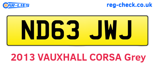 ND63JWJ are the vehicle registration plates.