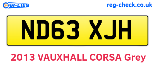 ND63XJH are the vehicle registration plates.