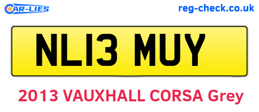 NL13MUY are the vehicle registration plates.