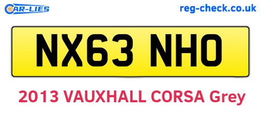 NX63NHO are the vehicle registration plates.