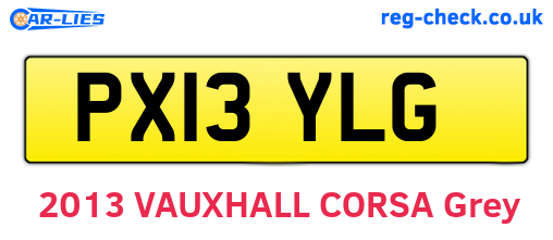 PX13YLG are the vehicle registration plates.