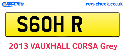 S6OHR are the vehicle registration plates.